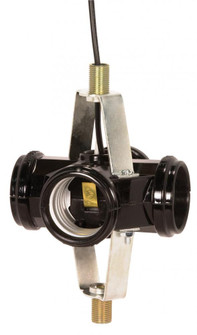 Phenolic 4-Light Cluster Socket; 1-3/4'' 1/8 IP Threaded Top Bracket With 1/2'' Nipple; (27|90/464)