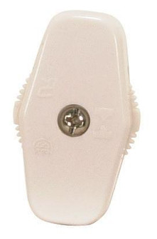 On-Off Cord Switch For 18/2 SPT-1; 6A-125V, 3A-250V, 3A-120V, 3A-125V; White Finish (27|90/500)