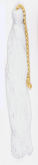 Tassel; White; 5'' Length; With Beaded Chain (27|90/503)