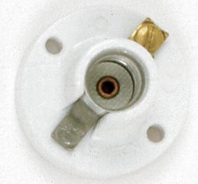 Candelabra Base Plastic Receptacle; 7/8'' Height; 1-3/8'' Diameter; Screw Holes 1-1/8'' CC; (27|90/532)