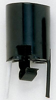 Snap-In Socket; 6'' AWM B/W Leads 105C; 1-1/2'' Height; 1-1/4'' Diameter; Bracket 1/4'' (27|90/540)