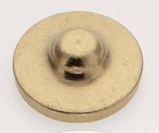 Flat Brass Knob; 1/8 IP; Burnished And Lacquered Brass (27|90/625)