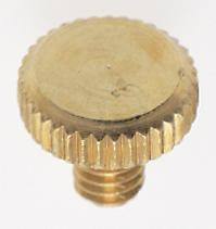 Solid Brass Thumb Screw; Flat Head; 8/32; 1/4'' Length; Brass Finish (27|90/635)