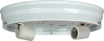 10'' 2-Light Ceiling Pan; White Finish; Includes Hardware; 60W Max (27|90/685)
