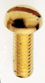 Steel Round Head Slotted Machine Screw; 8/32; Brass Plated Finish; 1/2'' Length (27|90/722)