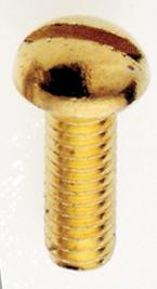 Steel Round Head Slotted Machine Screw; 8/32; Brass Plated Finish; 1/2'' Length (27|90/722)
