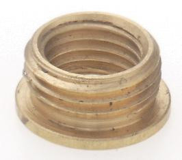 Brass Reducing Bushing; Unfinished; 3/8 M x 1/8 F; With Shoulder (27|90/764)