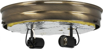 10'' 2-Light Ceiling Pan; Antique Brass Finish; Includes Hardware; 60W Max (27|90/767)