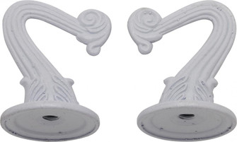 Die Cast Swag Hook Kit; White Finish; Kit Contains 2 Hooks With Hardware; 10lbs Max (27|90/770)