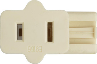 Female Slide Plug; Polarized; 18/2-SPT-1; 6A-125V; Ivory Finish (27|90/794)