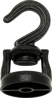 Die Cast Revolving Swivel Hooks; Black Finish; Kit Contains 1 Hook And Hardware (27|90/817)
