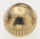 Brass Knob; 8/32; Knurled; 3/8'' Diameter; Burnished And Lacquered (27|90/955)
