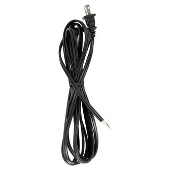 10 Foot 18/2 SPT-2 105C Cord Set; Black Finish; 36'' Hank; 150 Carton; Molded Polarized Plug; (27|90/2185)