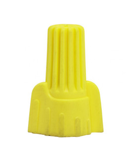 Wing Nut Wire Connector With Spring Inserts; For 105C Supply Wire; 600V; Yellow Finish; 4 #18 Max (27|90/2237)