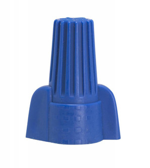 Wing Nut Wire Connector With Spring Inserts; For 105C Supply Wire; 600V; Blue Finish; 4 #10 Max (27|90/2241)