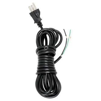15 Foot 18/3 SVT 105C Heavy Duty Cord Set; Black Finish; 50 Carton; 3 Prong Molded Plug; Stripped (27|90/2243)