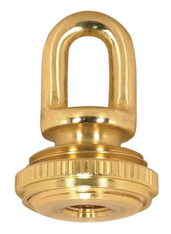 1/8 IP Cast Brass Screw Collar Loop With Ring; Fits 1'' Canopy Hole; 1-1/8'' Ring Diameter; (27|90/2295)