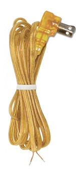 Flat Plug Cord Set 18/2 SPT-2-105C Molded Plug - Tinned Tips - 3/4' Strip with 2' Slit (27|90/2320)