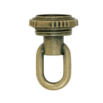 1/8 IP Screw Collar Loop With Ring; 1/8 IP; 25lbs Max; Antique Brass Finish (27|90/2344)
