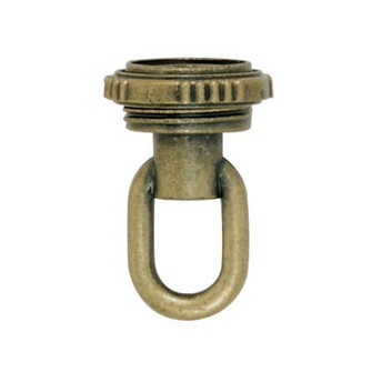 3/8 IP Screw Collar Loop With Ring; 25lbs Max; Antique Brass Finish (27|90/2352)