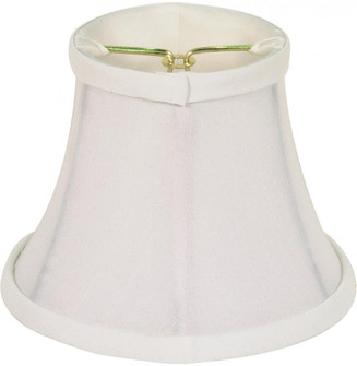 Clip On Shade; White Shantung; 3'' Top; 5'' Bottom; 4-1/4'' Side (27|90/2360)