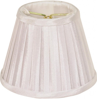 Clip On Shade; White Folded Pleat; 3'' Top; 5'' Bottom; 4'' Side (27|90/2364)