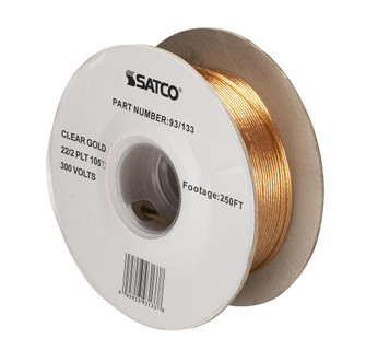 Lamp And Lighting Bulk Wire; 22/2 SPT-1 105C Wire; 250 Foot/Spool; Clear Gold (27|93/133)