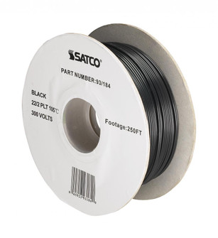 Lamp And Lighting Bulk Wire; 22/2 SPT-1 105C; 250 Foot/Spool; Black (27|93/184)
