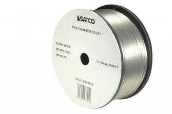 Lamp And Lighting Bulk Wire; 18/2 SPT-1 105C; 2500 Foot/Reel; Clear Silver (27|93/301)