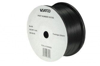 Lamp And Lighting Bulk Wire; 18/2 SPT-1 105C; 2500 Foot/Reel; Black (27|93/302)