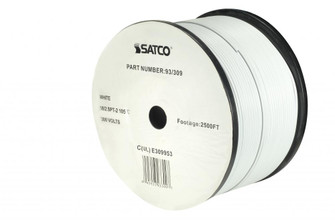 Lamp And Lighting Bulk Wire; 18/2 SPT-2 105C; 2500 Foot/Reel; White (27|93/309)