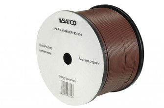 Lamp And Lighting Bulk Wire; 18/2 SPT-2 105C; 2500 Foot/Reel; Brown (27|93/310)