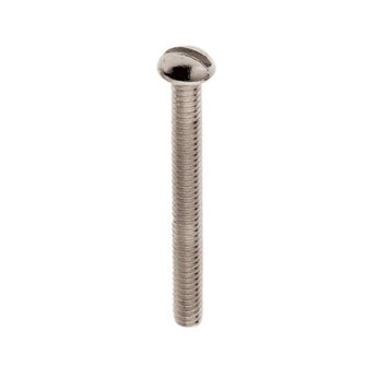 Steel Round Head Slotted Machine Screws; 8/32; 1-1/2'' Length; Nickel Plated Finish (27|90/1774)