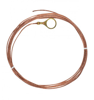 10 Foot 18/1 Bare Copper Ground Wire; 1/4 IP Round Ground Lug (27|93/335)