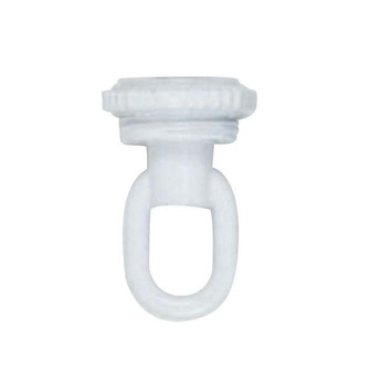 1/8 IP Screw Collar Loop With Ring; 25lbs Max; White Finish (27|90/2422)