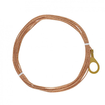 10 Foot 18/1 Bare Copper Ground Wire; 1/8 IP Round Ground Lug (27|93/322)