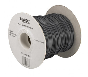 Lighting Bulk Wire; 18/1 Stranded AWM UL 3173 125C; 500 Foot/Spool; Black (27|93/318)