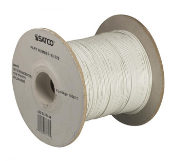 Lighting Bulk Wire; 18/1 Stranded UL 1316 105C AWM TFN-PVC Nylon; 1000 Foot/Spool; White (27|93/329)