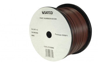 Lamp And Lighting Bulk Wire; 18/2 SPT-1.5 105C; 2500 Foot/Reel; Brown (27|93/339)