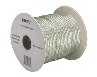 Pulley Bulk Wire; 18/3 SVT 105C Pulley Cord; 250 Foot/Spool; Clear Silver (27|93/332)