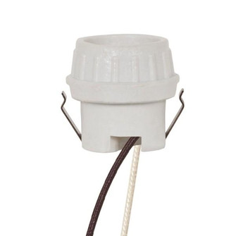 Keyless Porcelain Snap-In Bracket Socket For 4KV; No Spring Contact; Unglazed; 660W; 600V (27|80/1674)