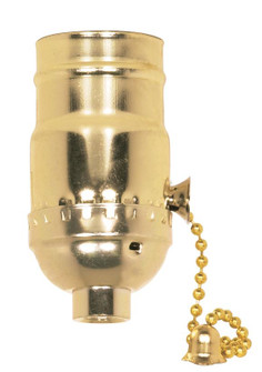 On-Off Pull Chain Socket; 1/8 IPS; Aluminum; Brite Gilt Finish; 660W; 250V; 500 Master (27|80/1006)