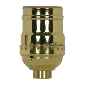 Short Keyless Socket; 1/8 IPS; 3 Piece Stamped Solid Brass; Polished Brass Finish; 660W; 250V (27|80/1028)