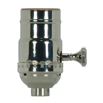 On-Off Turn Knob Socket With Removable Knob; 1/8 IPS; 3 Piece Stamped Solid Brass; Polished Nickel (27|80/1031)