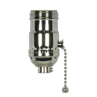On-Off Pull Chain Socket; 1/8 IPS; 3 Piece Stamped Solid Brass; Polished Nickel Finish; 660W; 250V; (27|80/1037)
