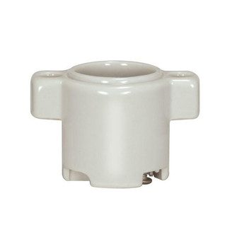 Keyless Porcelain One Piece Sign Socket; Top 2 #8-32 Flange/Bushing; CSSNP Screw Shell; Glazed; (27|80/1097)