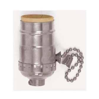 On-Off Pull Chain Socket; 1/8 IPS; Aluminum; Nickel Finish; 660W; 250V; With Set Screw (27|80/1099)