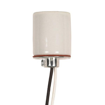 Keyless Porcelain Socket With 1/8 IPS Cap; 24'' AWM B/W 150C; CSSNP Screw Shell; Glazed; 660W; (27|80/1315)