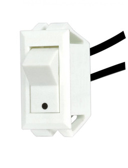 On-Off Phenolic Rocker Switch With White Dot; On-Off Function; White Finish; Snap Bushing; 6'' (27|80/1617)