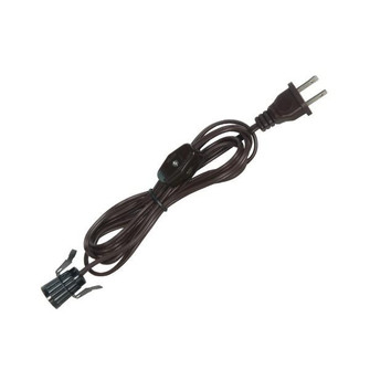 6 Foot #18 SPT-1 Brown Cord, Switch, And Plug (Switch 17'' From Socket) (27|80/1651)
